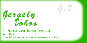 gergely dohos business card